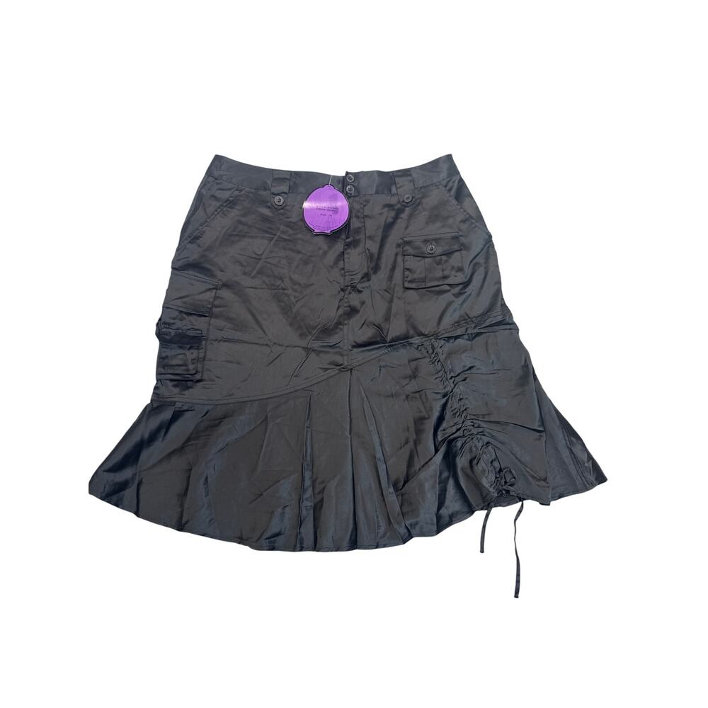NWT Jypsy Jeans Womens Black Streetwear Fusion Gothic Y2K Mini Skirt Size 18 New